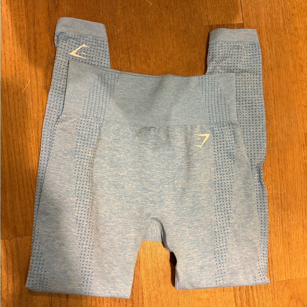 Baby blue gym shark leggings